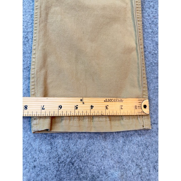 Eddie Bauer Classic Fit Khaki Pants Tan Men's 34x28 Tag Size 36x30 carpenter - Picture 8 of 9